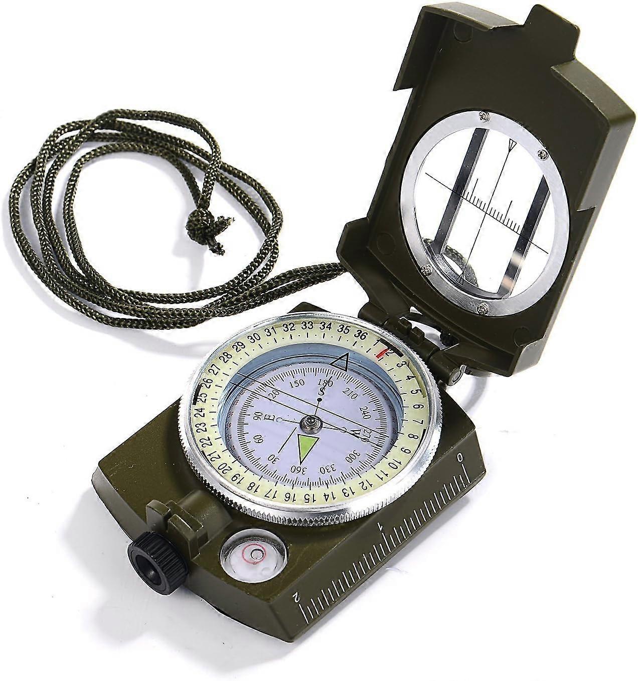 Military Marching Compass with Pocket - Camping Hiking Navigation