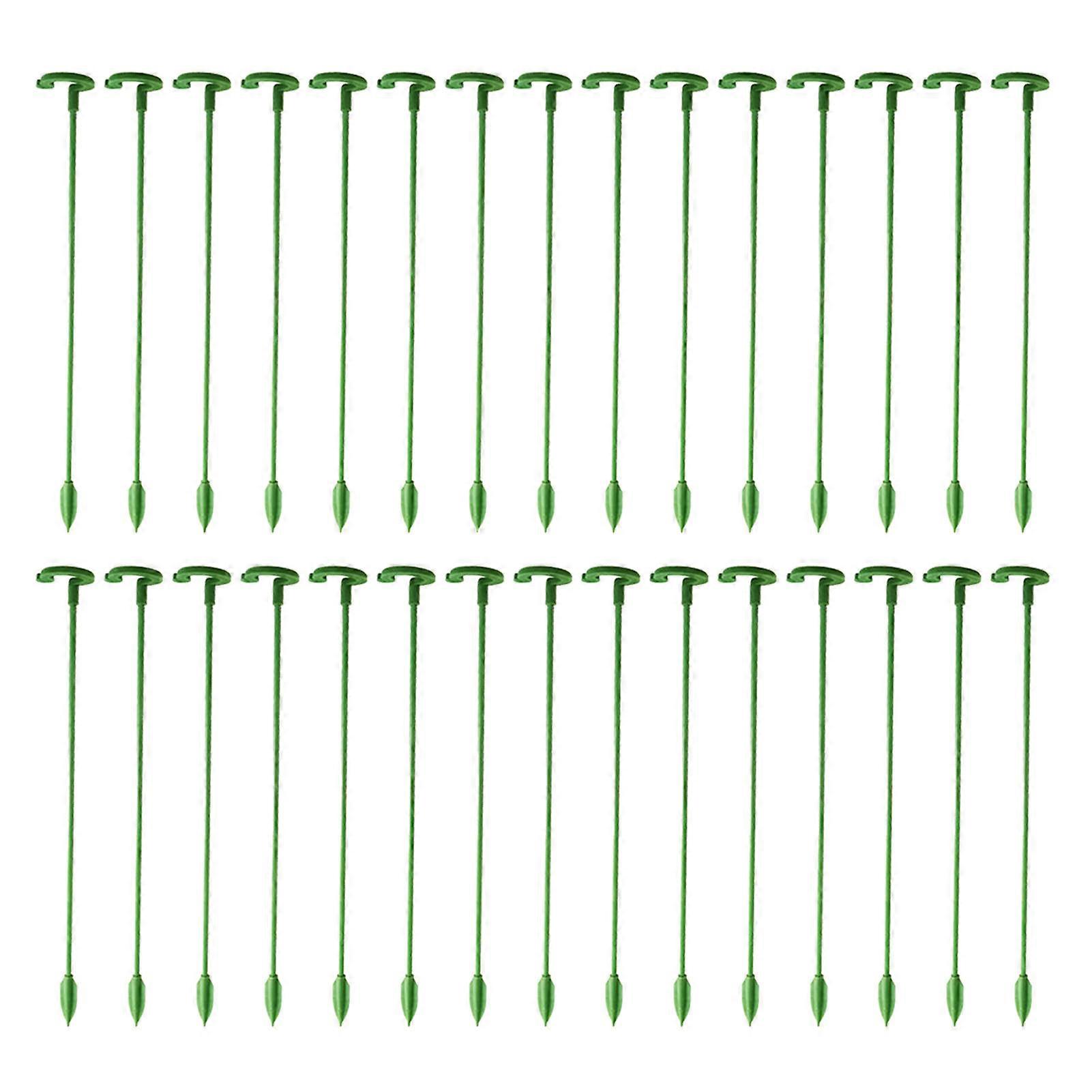 30Pcs Plant Support Stakes with Sharp Tips High Strength Not Easily Deformed Single Plant Stem Flower Support Rod with Support Ring Cage Jikaix