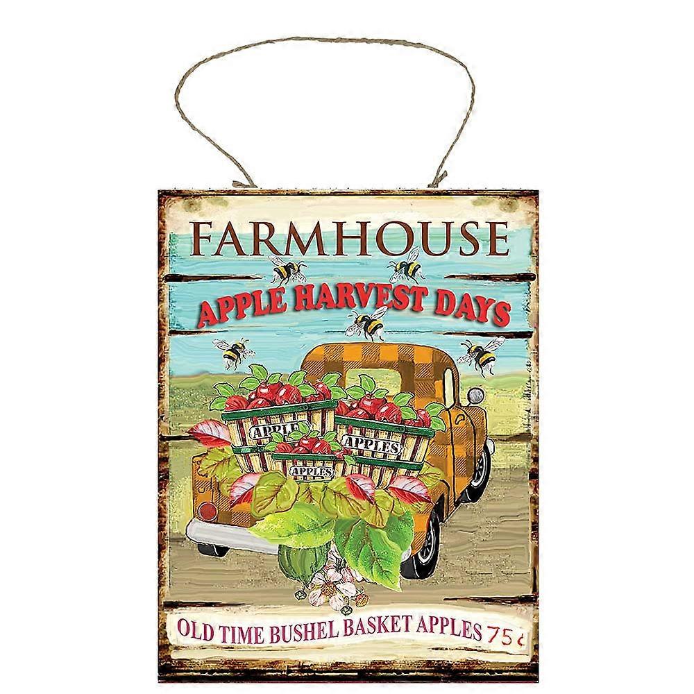 Apple Harvest Printed Handmade Wood Sign