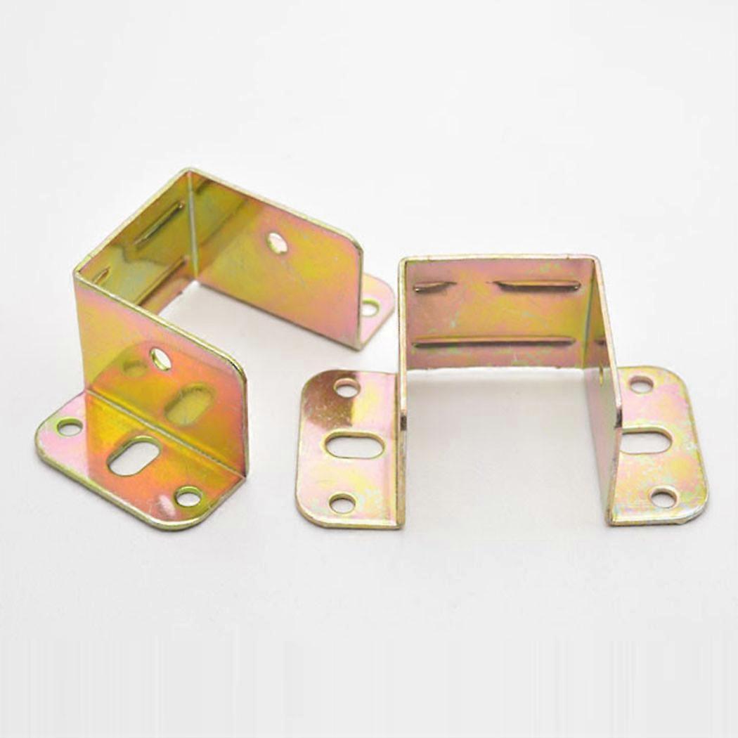 2pcs U Shaped Bed Connecting Connector Brackets Corner Brace For Wood Furniture Fixings Components Center Support 20/30/40mm