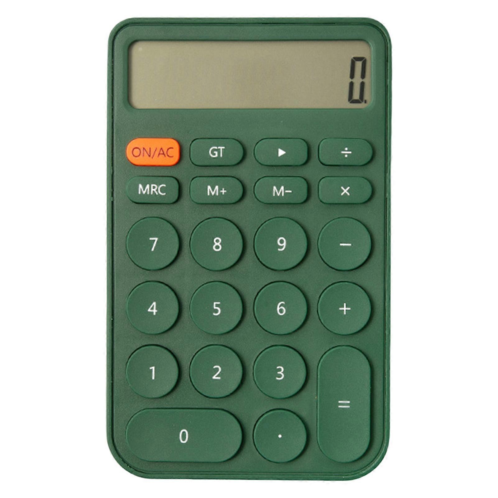Calculator 12-Digit Display Intelligent Dormancy Low Noise Large Screen Flexible Keys Easy Read Electronic Calculator Office Equipment QingHai