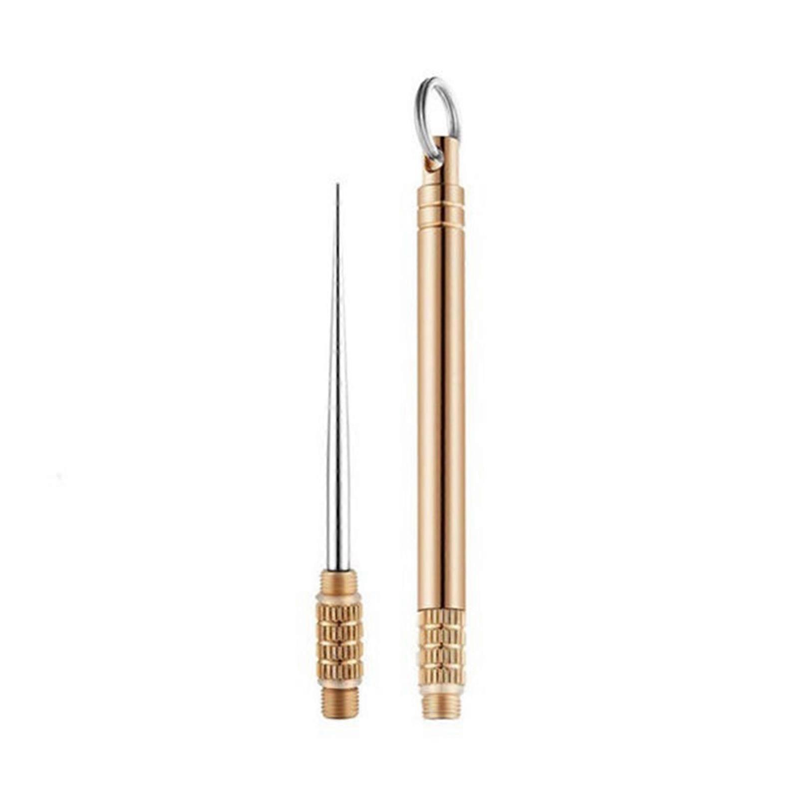 Hanging Toothpick Smooth Surface Metal Compact Keychain Loop Fruit Fork for Home