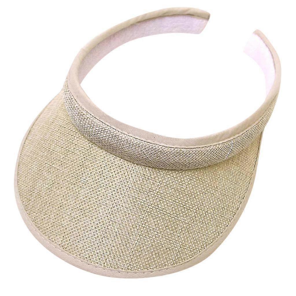 Summer Breathable Straw Air Sun Hats Men Women Adjustable Visor Uv Protection Top Empty Solid Traveling Beach Sunscreen Cap