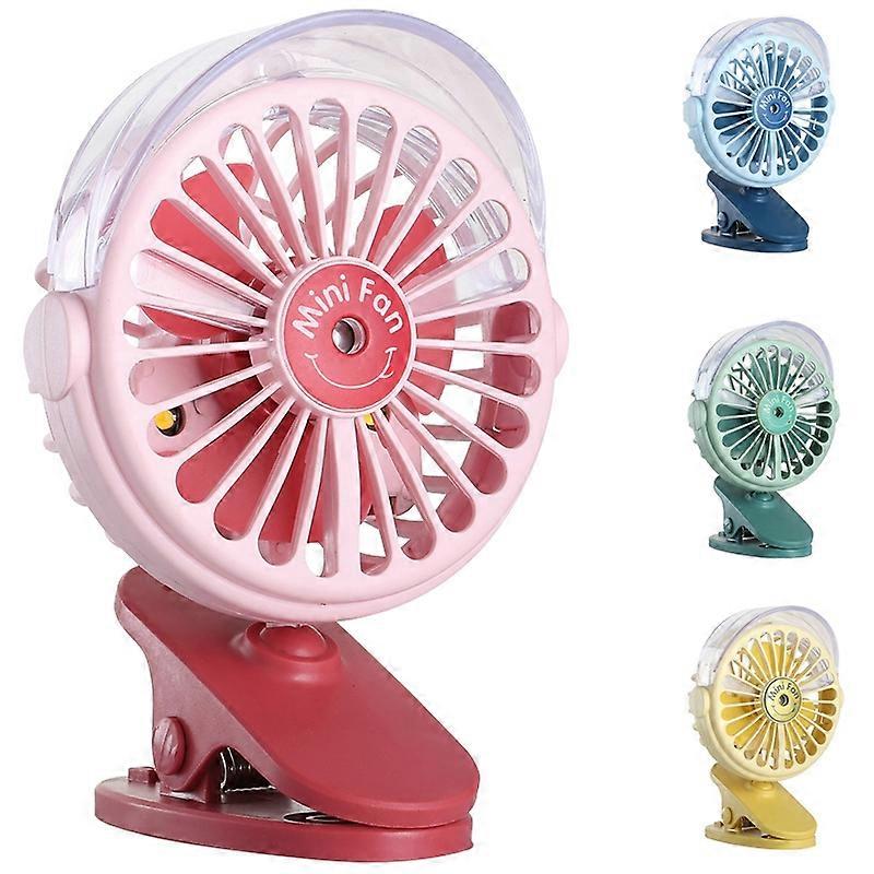 360 degree Portable Clip USB Fan with Humidifer Air Purifier Rechargeable Desktop Mini Fans 3 Speed Super Mute
