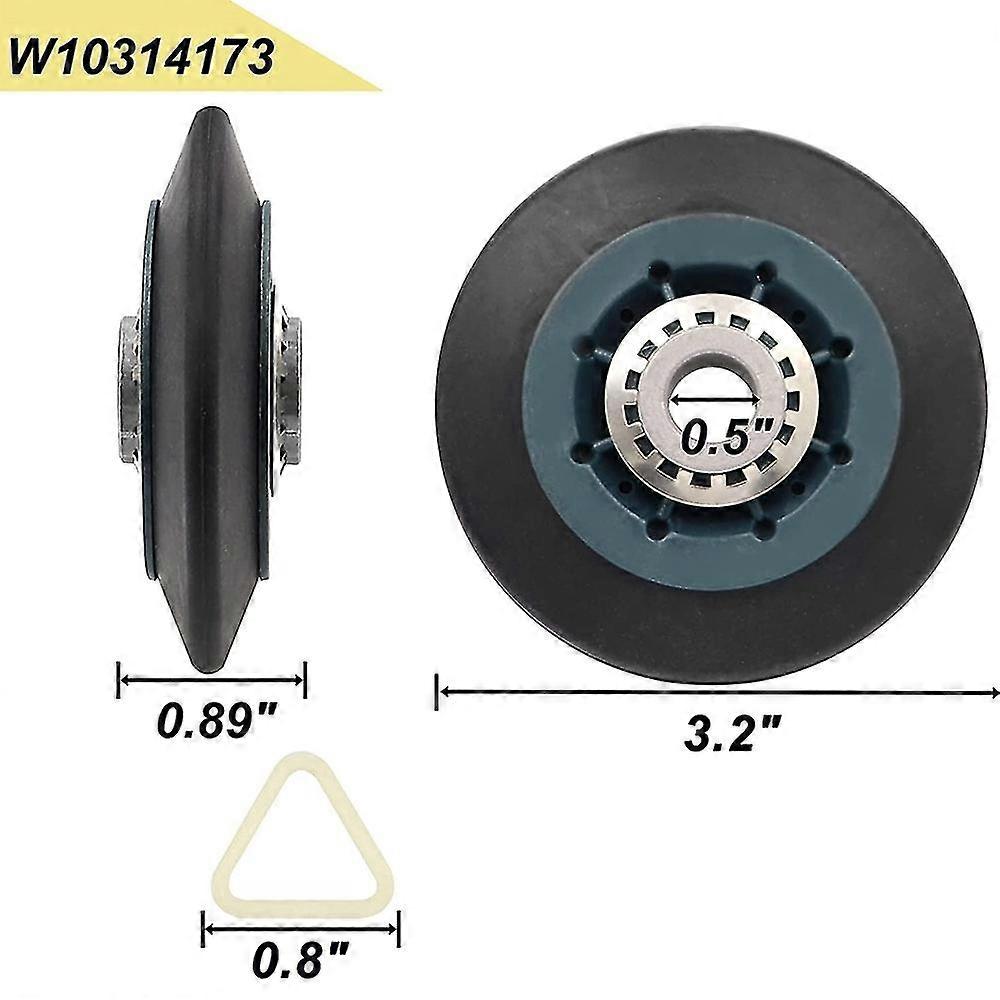 1 Piece Suitable For W10314173 Dryer Drum Wheel Suitable For W10314173 8536973 8536974 Ap6019303 Ps