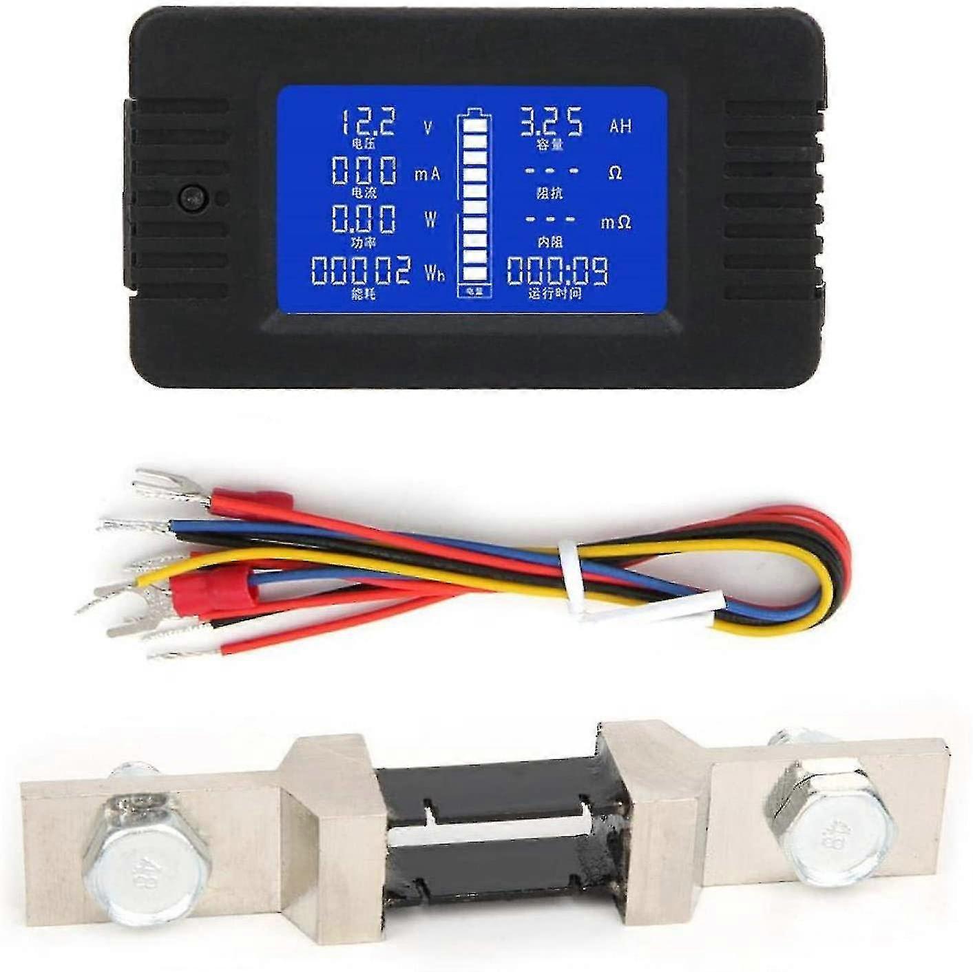 Battery Tester, Pzem-015 Multifunctional Batteries Meter Current Voltage Power Energy Consumption Capacity Tester With 200a Shunt For Heavy Vehicles A
