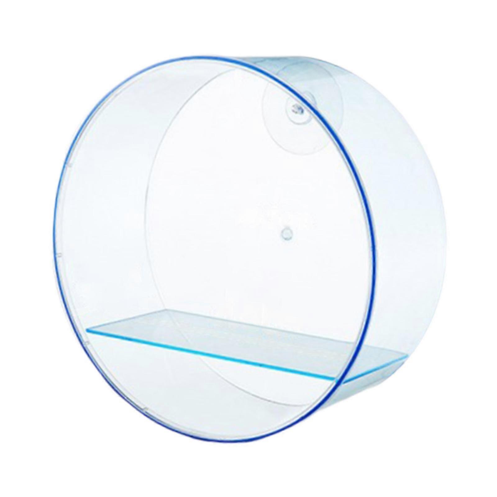 Figures Display Storage Case Wall Mount Dustproof Showcase Clear Display Box Blue