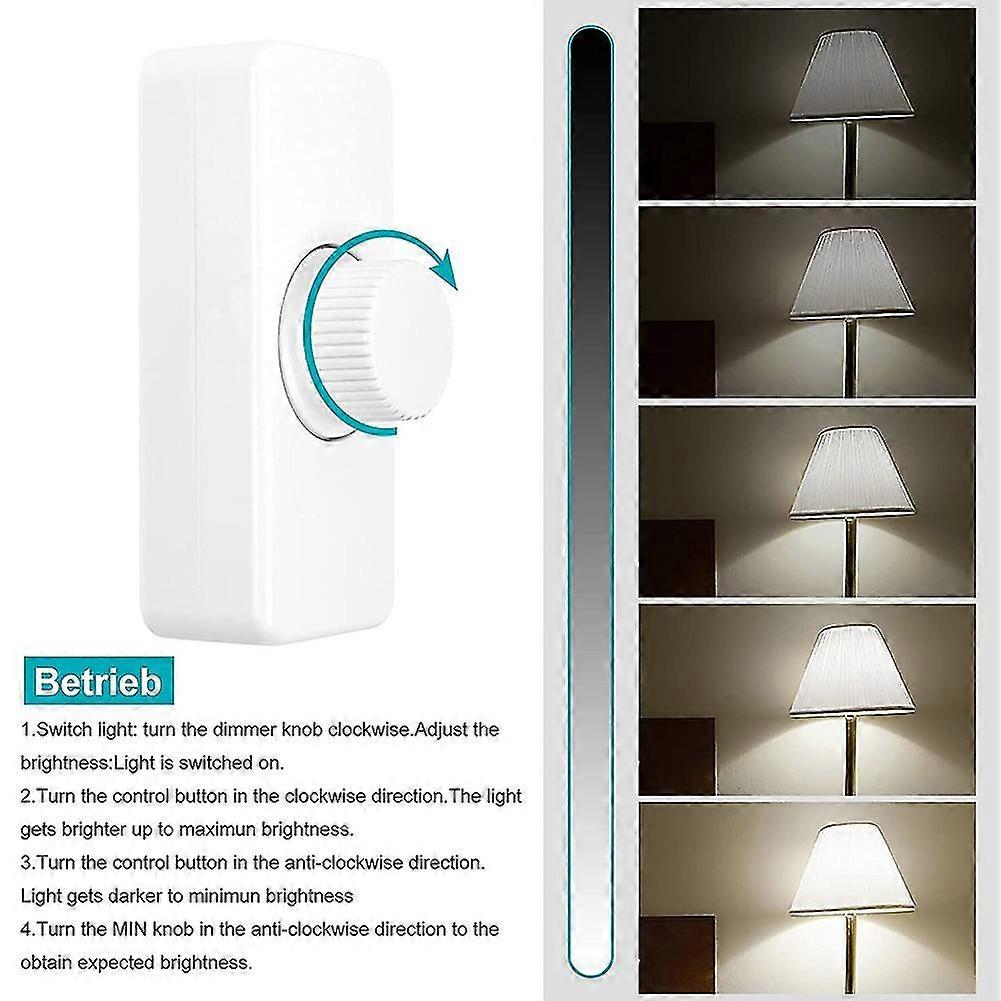 Inline LED Dimmer Switch, Built-in Rotary ON/OFF and Knob Control ...