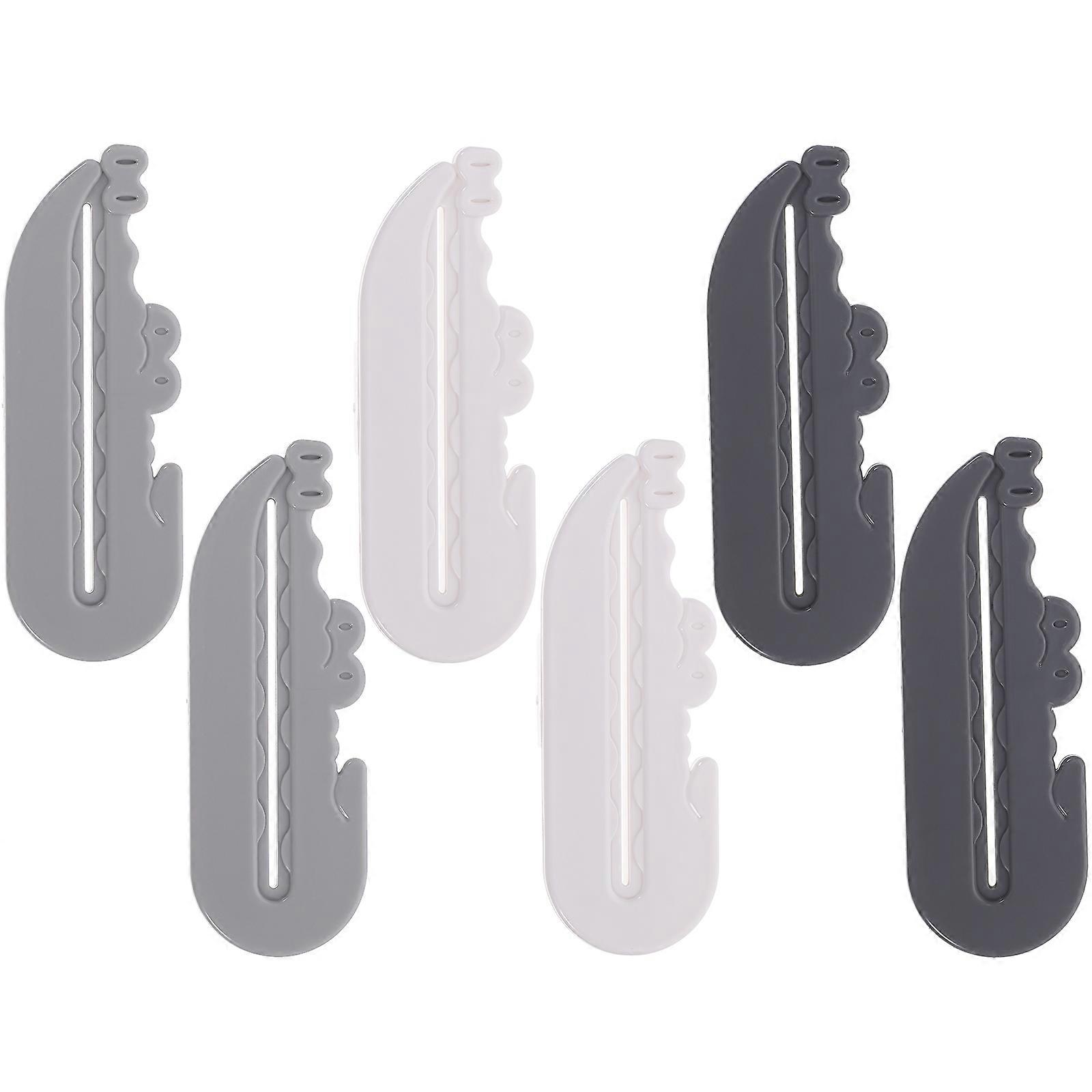 6Pcs Crocodile Shape Toothpaste Squeezers Toothpaste Squeezing Clamps Tooth Paste Extruder Random Color