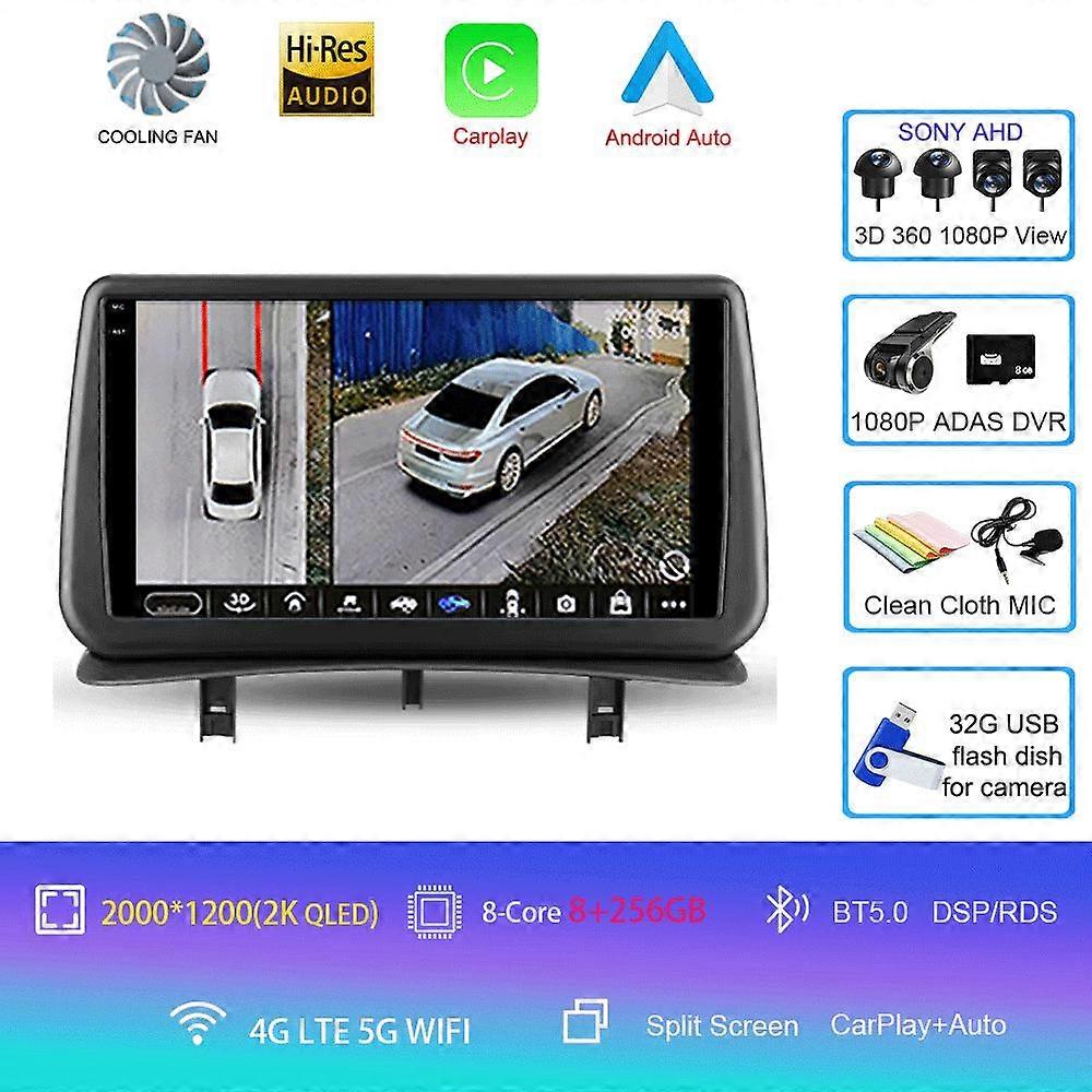 Radio auto Android 14 Carplaypentru Renault Clio 3 Clio 3 2005 2006 2007 - 2014 Navigație GPS Multimedia Player Wifi+4G Stereo Bt