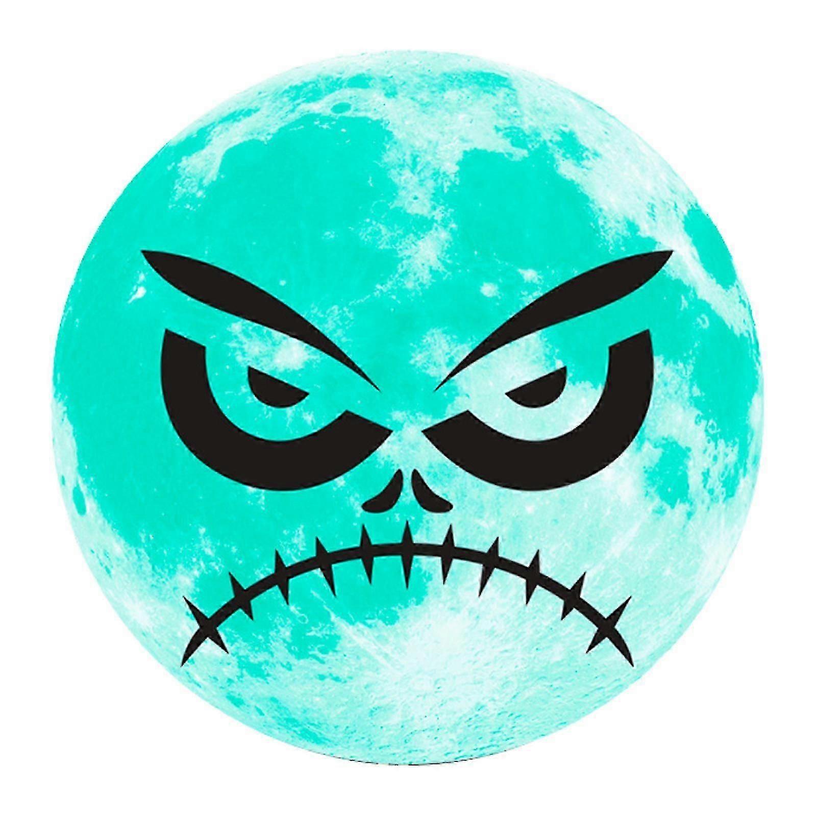 Halloween Stickers Halloween Glow Moon Wall Stickers Creepy Funny Face Sticker Glow In The Dark Halloween Party Decorations Glowing Pvc Decal