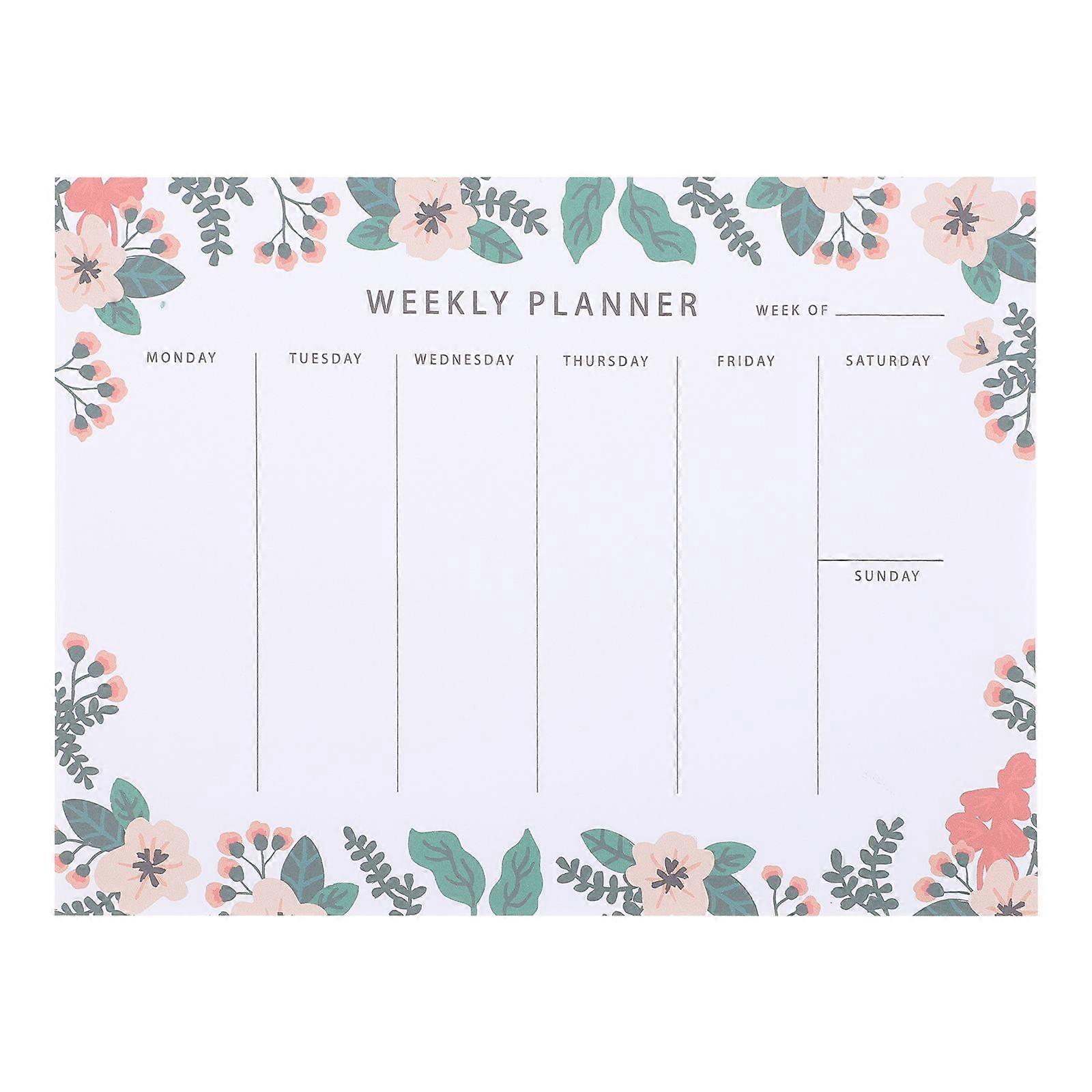 Weekly Planner Notepad Tear-off Weekly Planning Notepad for Daily Schedule