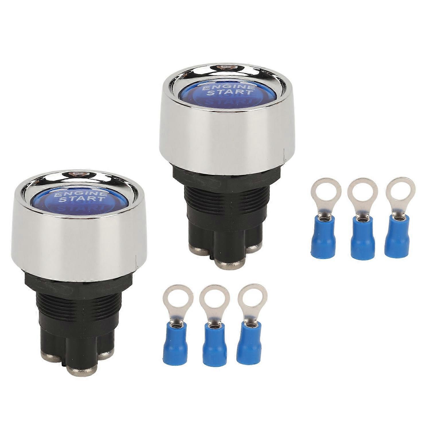 Engine Start Ignition Switch DC12V 50A Push Button Starter Switch for RVs Yachts Boats Racing Cars T