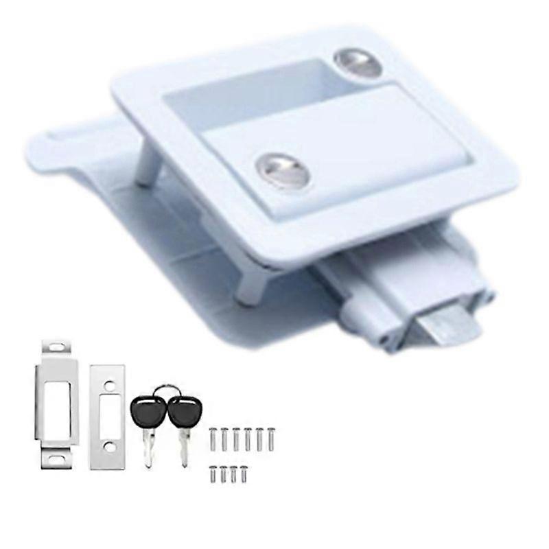 RV Lock Caravan Door Handle Lock Cabin Panel Lock Double Insurance Anti-Theft Portable for RV Caravan,A