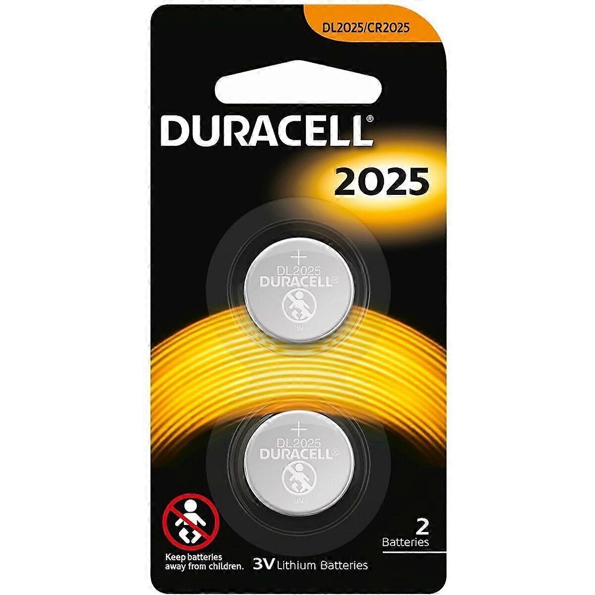 2x Duracell CR2025 Batteries Lithium 3V Battery Security 2025