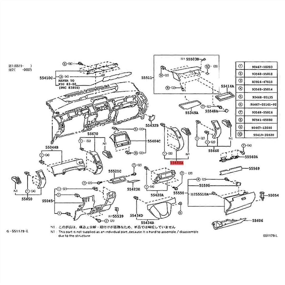 1Pair Bil Instrumentbräda Luftkonditionering Utlopp Penal Montering för Prius 2004-2009 A / C Luftventil Ram Trim