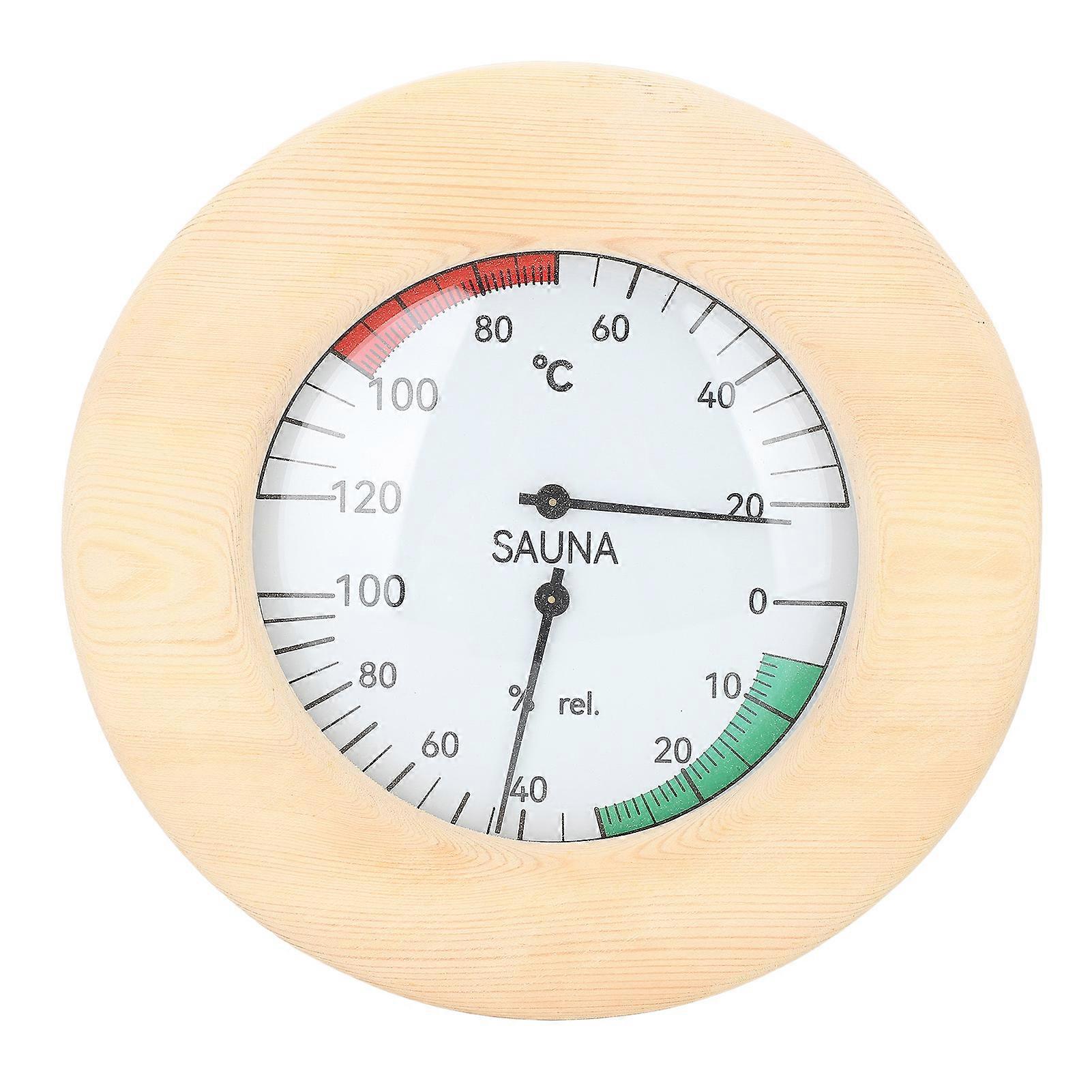 Sauna Hygrothermograph 2 in 1 Wall Mounted Real Time Monitoring Sauna Room Thermometer and Hygrometer