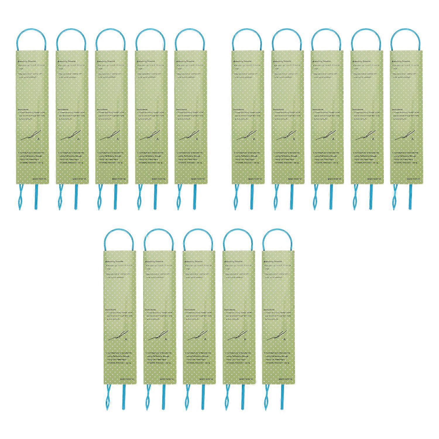 15pcs Drawstring Threader Tool Flexible Plastic Neddle Drawstring Replacement Tool for DIY Sewing Kn