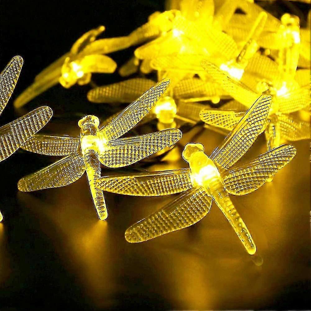 Solar String Lights 30led Dragonfly Shaped Waterproof Fairy Decoration Lighting For Indoor/outdoor,patio Holiday Decorations