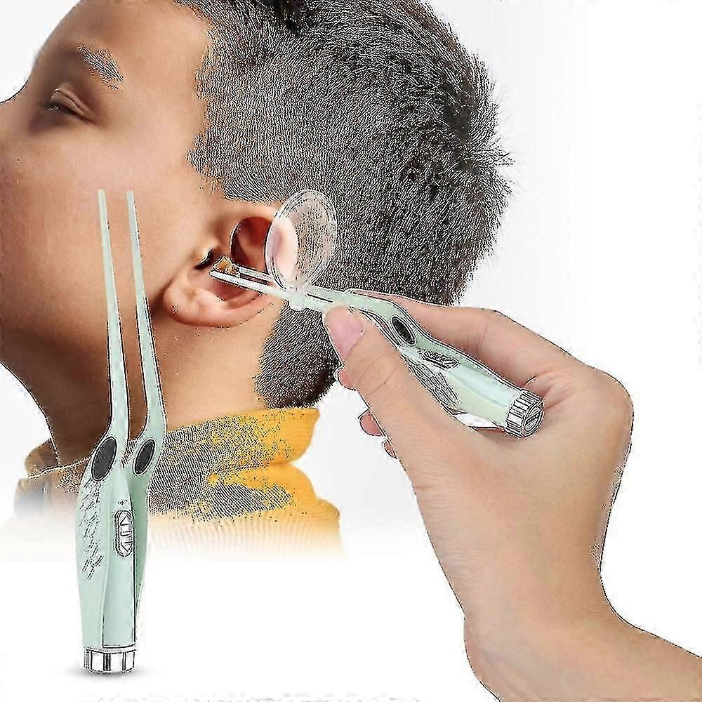 Led Luminous Tweezers Ear Clip Cleaner Kit