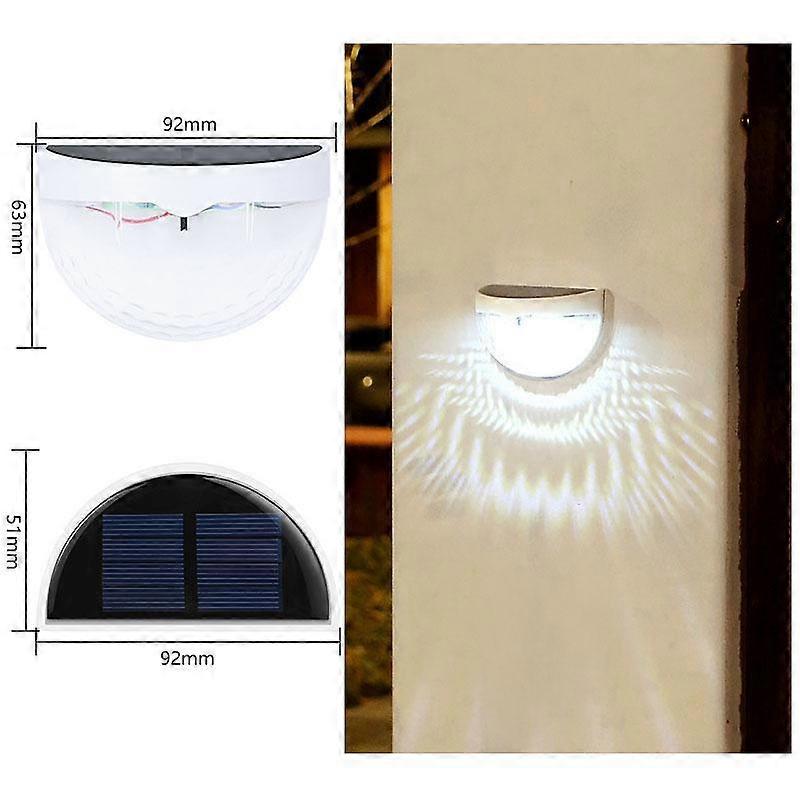 6 LED ηλιακό φως φράχτη στρογγυλό ζεστό φωτιστικό αποτέλεσμα διακοσμητικό φωτιστικό αδιάβροχο ηλιακό φως κήπων