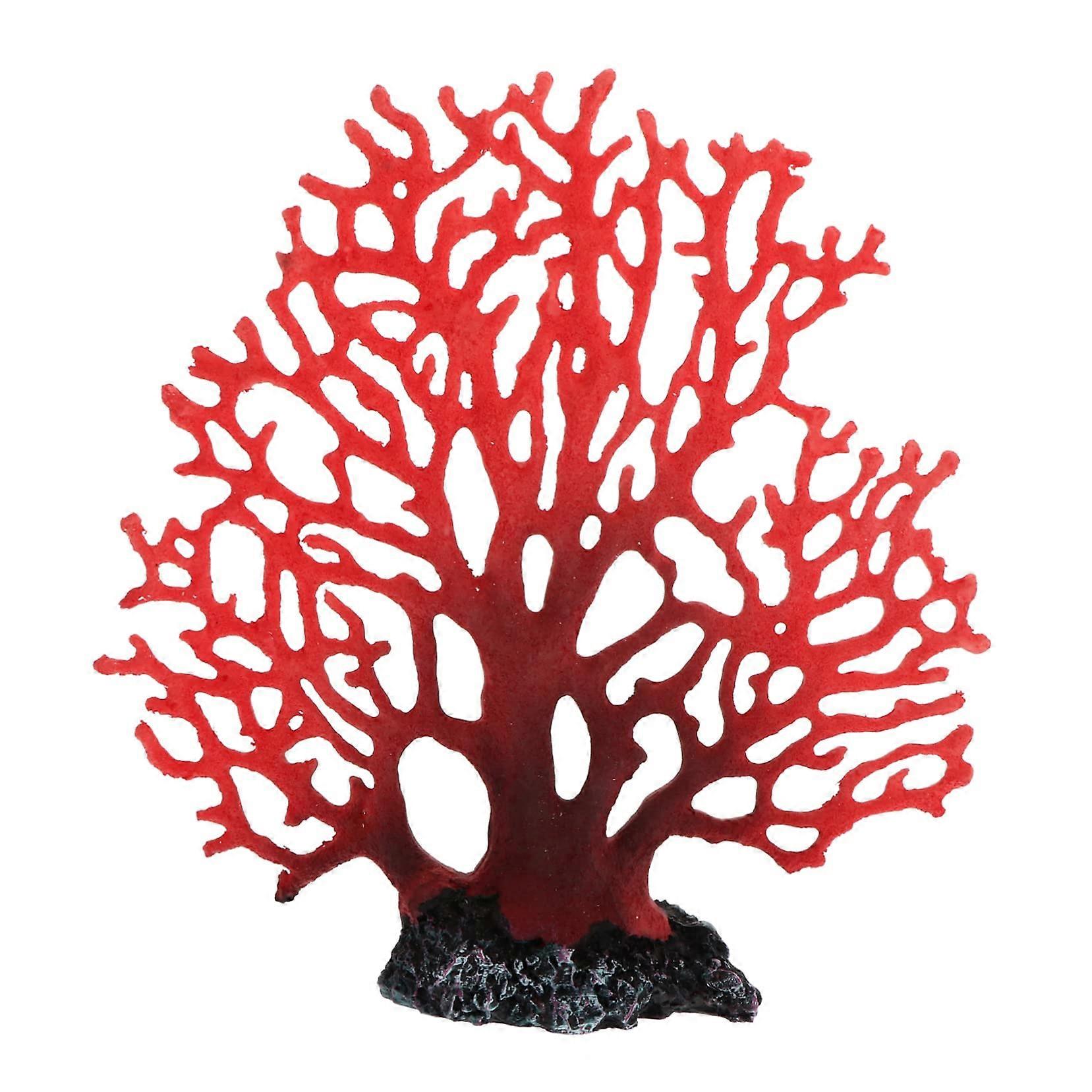 Red Artificial Coral for Aquarium Landscaping Decor