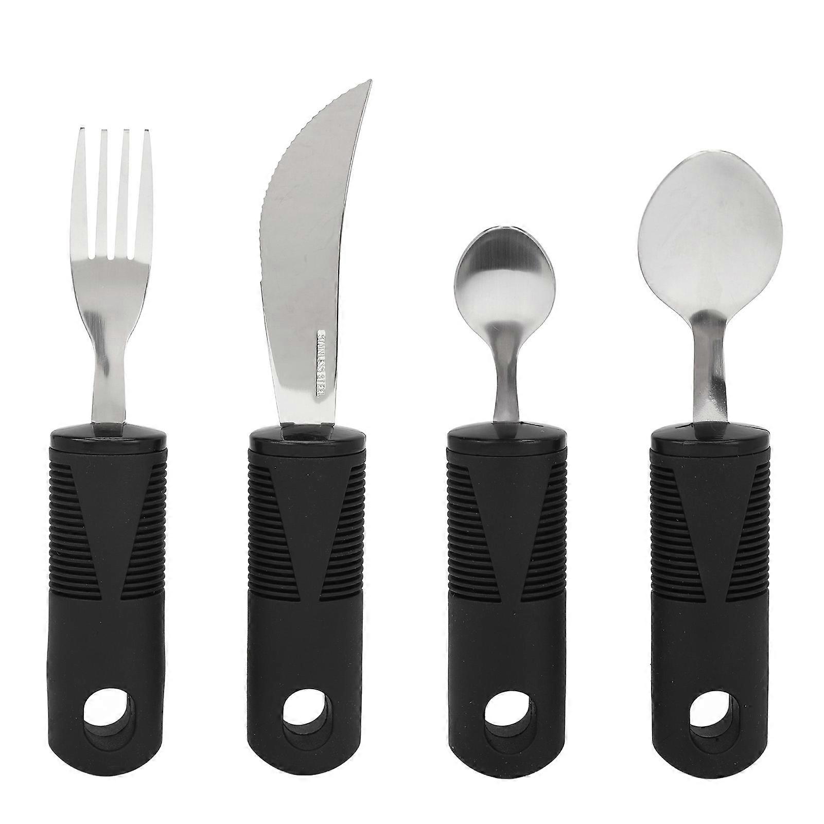 Parkinsons Utensils, Rubber Handle, Spoon, Fork, Knife, Adaptive Tools