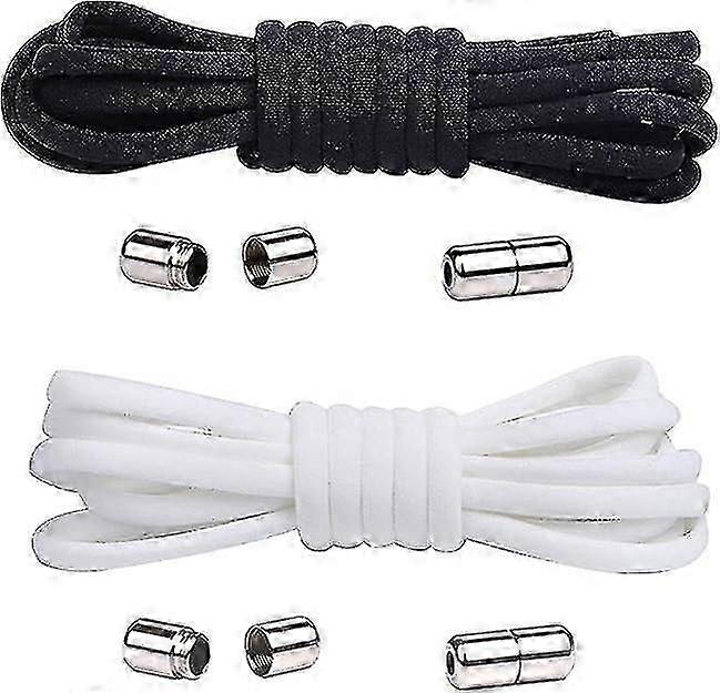 No Tie Elastic Shoelaces, Adjustable Elastic Running Shoe Laces Tieless Laces With Metal Buckles For Kids, Adults And Elderly