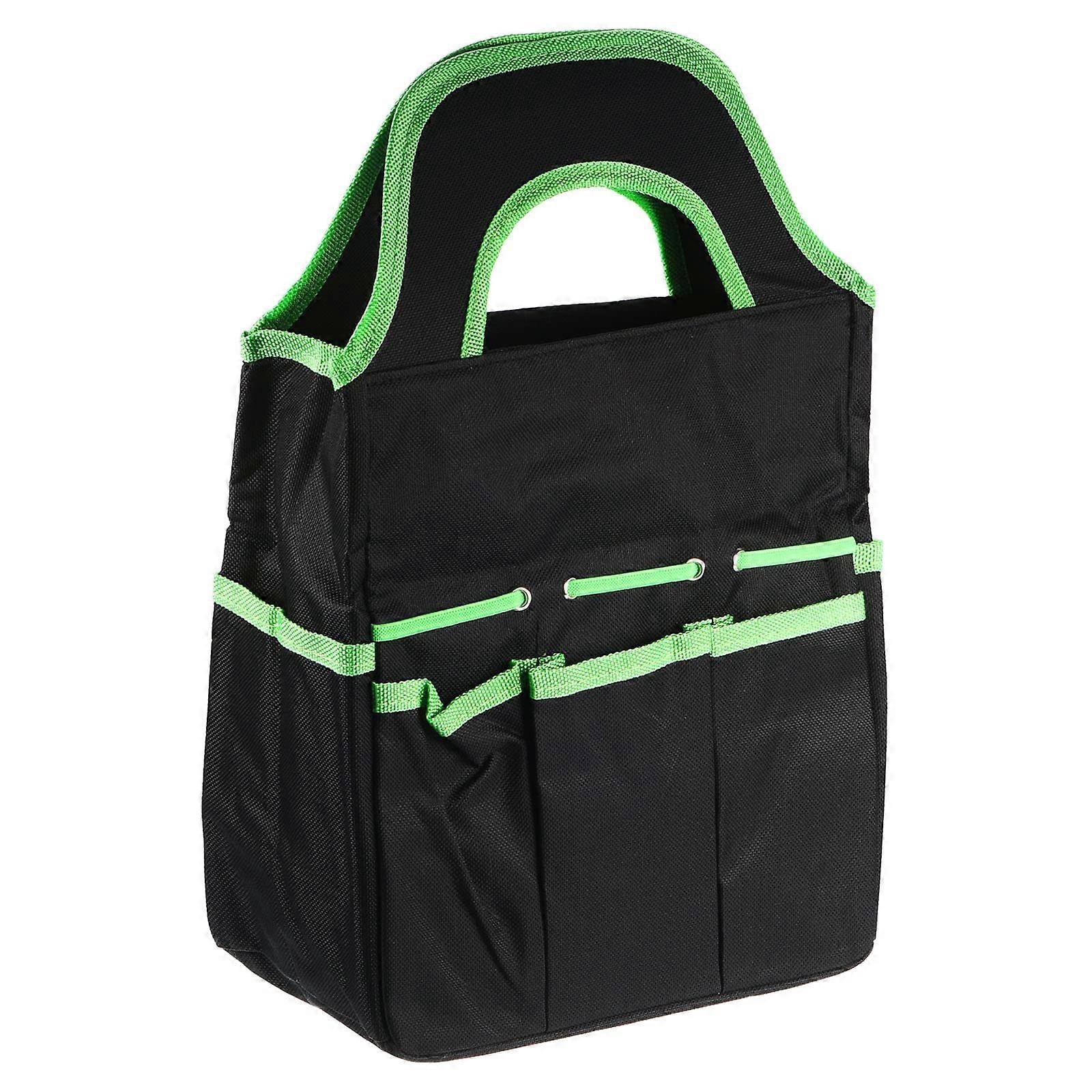 Garden Tool Bag, Cloth Tote with 8 Pockets for Hoe, Shovel, Rake, Fork, Weeder, and Pruning Shears