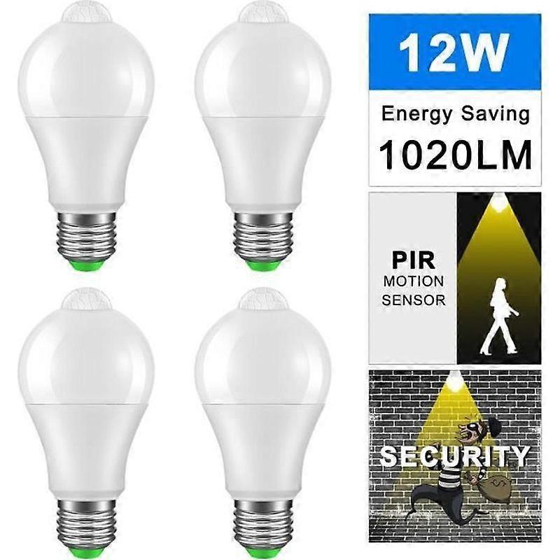 LED Bulb - Not Specified - E27 - 12W - 3000K - Light Sensor and PIR