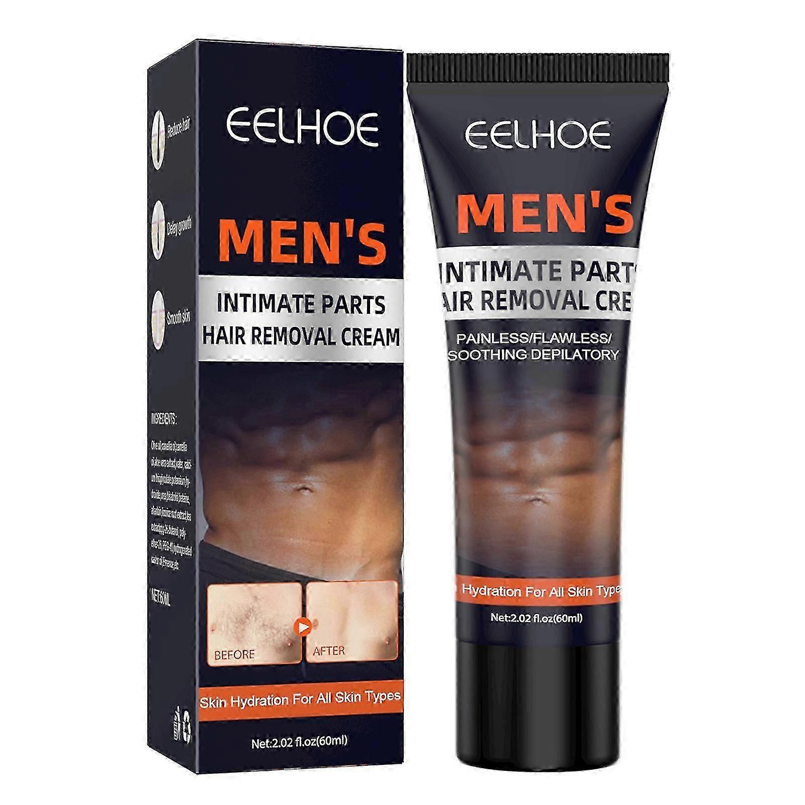 EELHOE 60ml קרם להסרת שיער חלקים אינטימיים לגבר עור חלק בטוח לחות קלה לעור