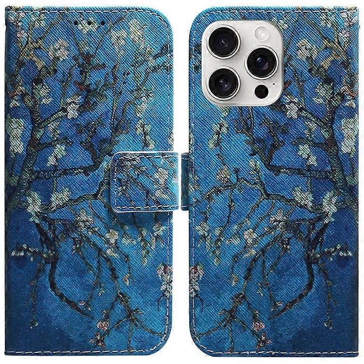 Compatible For iPhone 16 Pro Wallet Case Pattern Print Leather Phone Cover