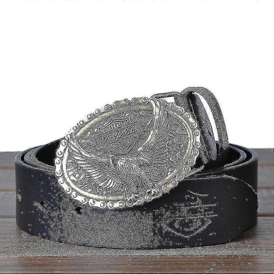 "حزام الرجال جلد البقر نمط الهيب هوب التجارة الخارجية دراجة نارية حزام"