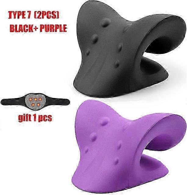 Neck And Shoulder Relaxer Cervical Traction Device For TMJ Pain Relief And Cervical Spine Alignment Chiropractic Pillow Stretche