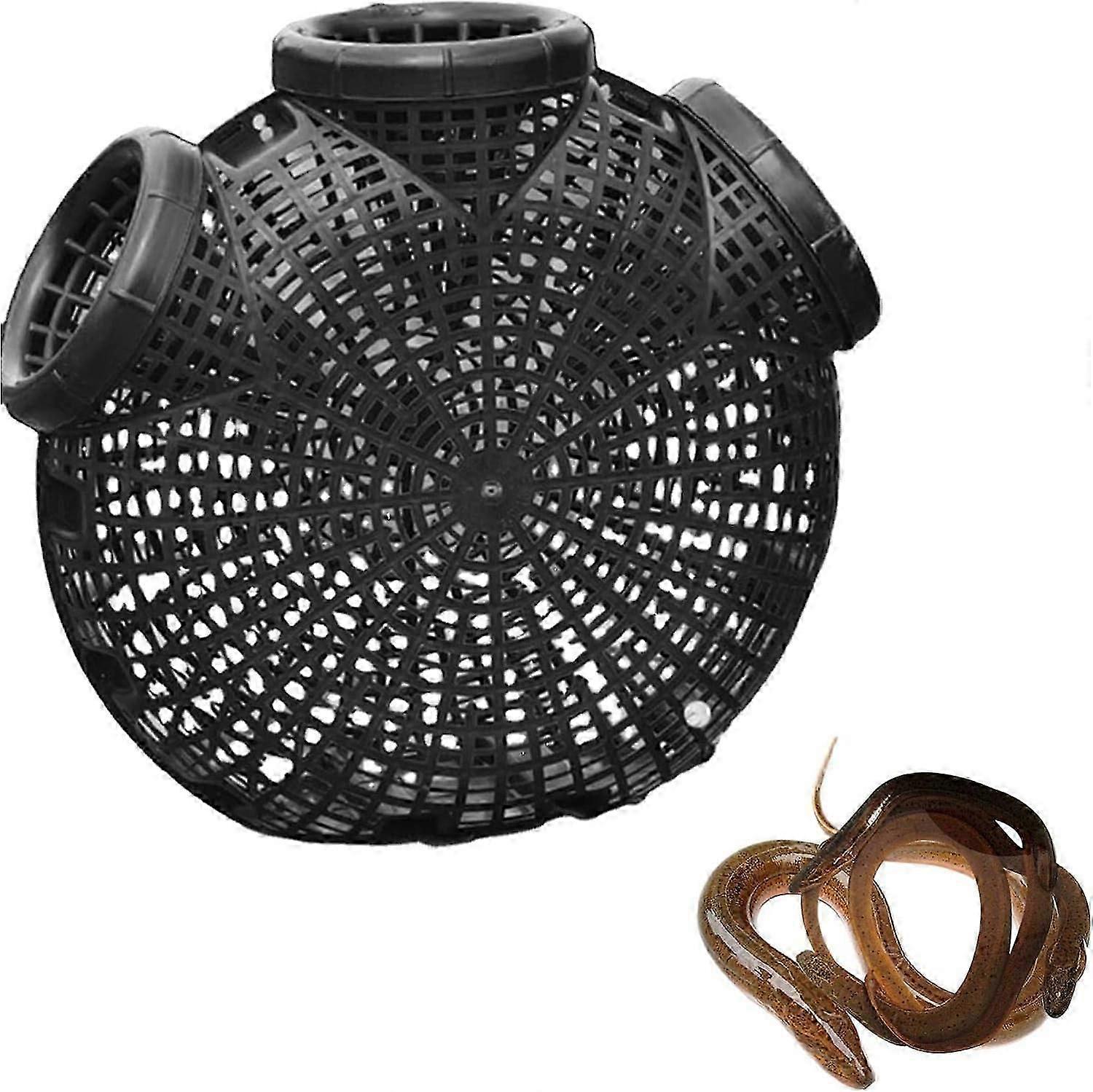 Fish Trap, Portable Crayfish Trap Fish and Shrimp,Plastic Eel Cage Fishing Nets And Accessories for loach, eel, river shrimp, crab