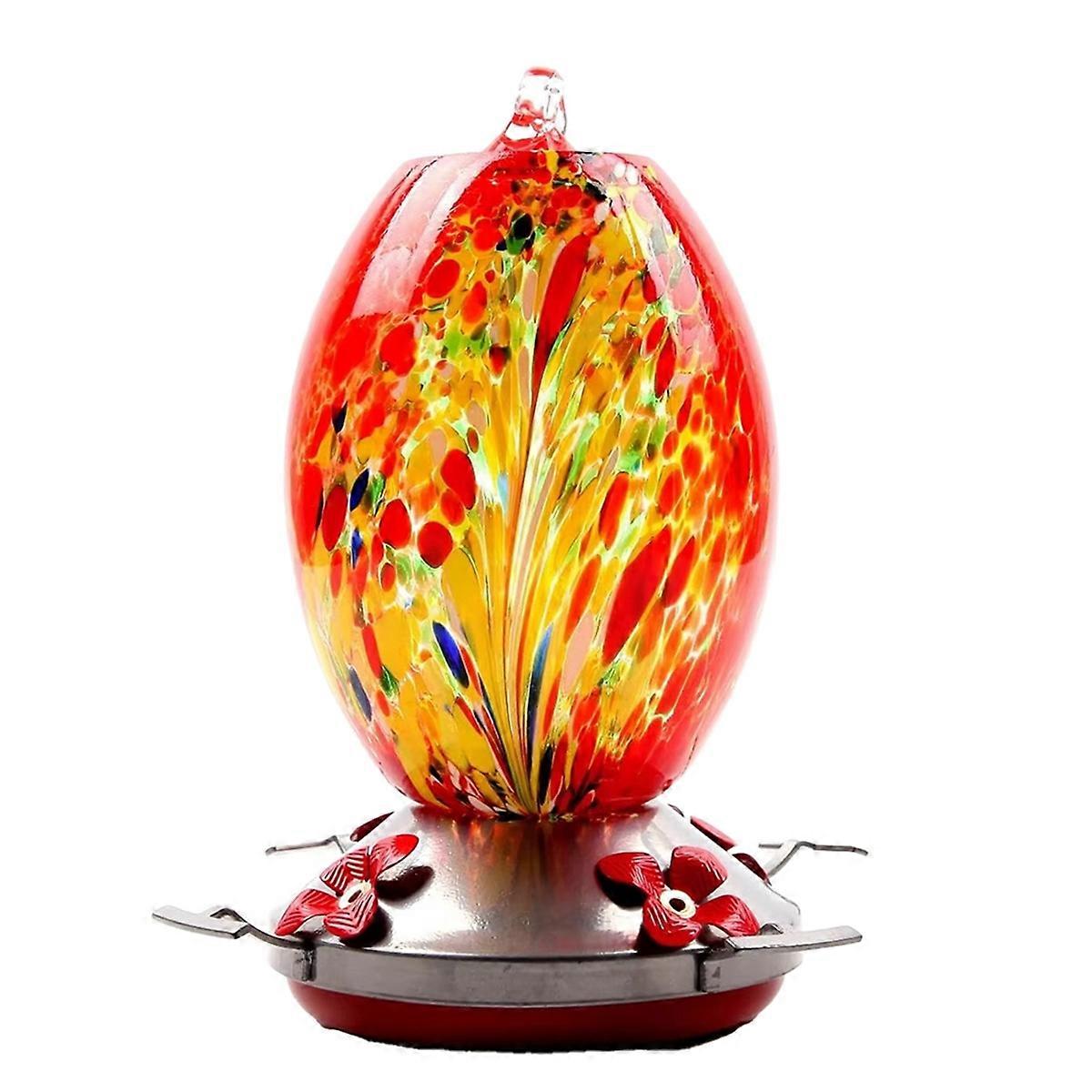 Hummingbird Feeder, Large Glass Bird Feeder for Outdoor Use with Ant Proof Hooks