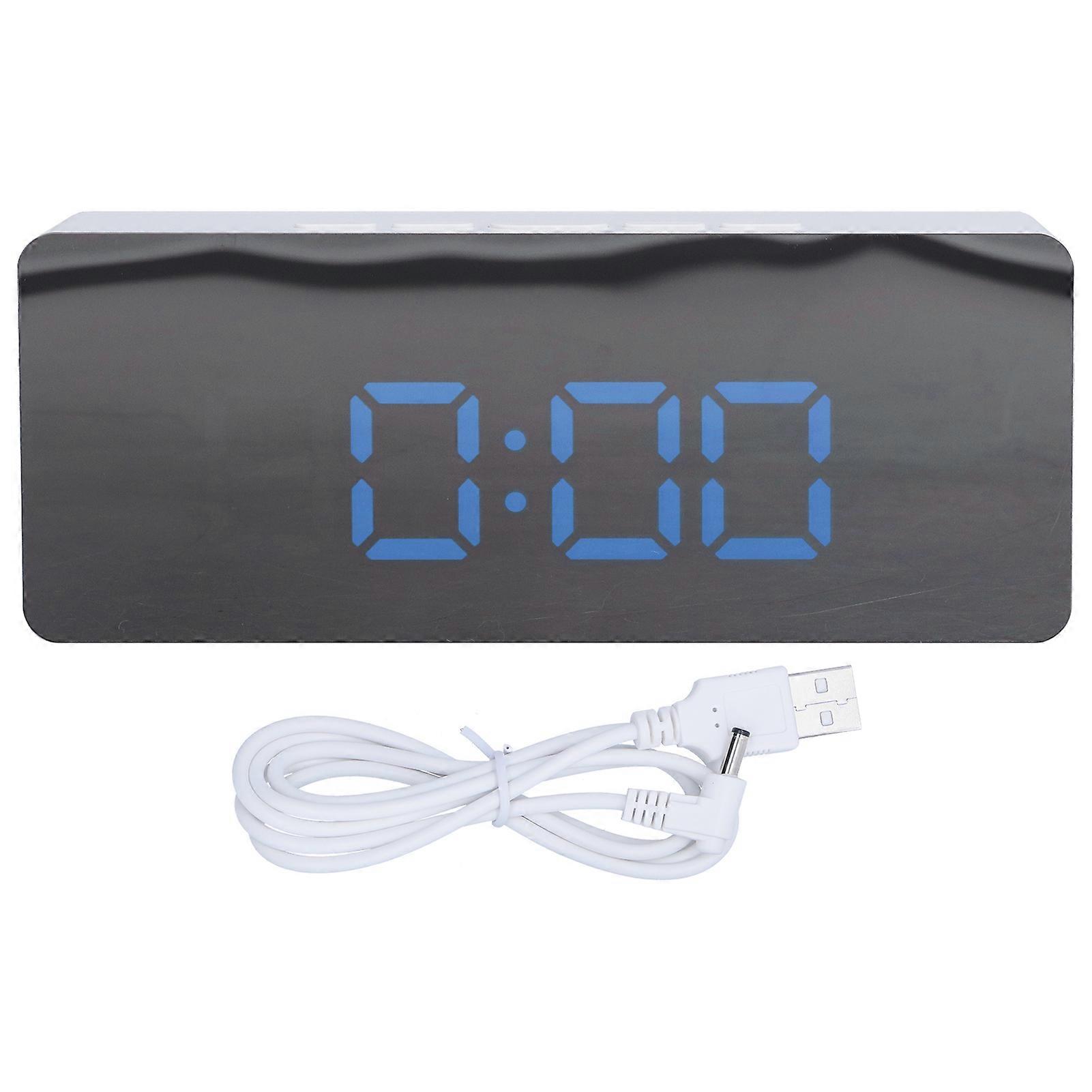 LED Mirror Alarm Clock with Snooze Function, Digital Display, Stylish Design for Bedroom, Living Room, Home Office Decor