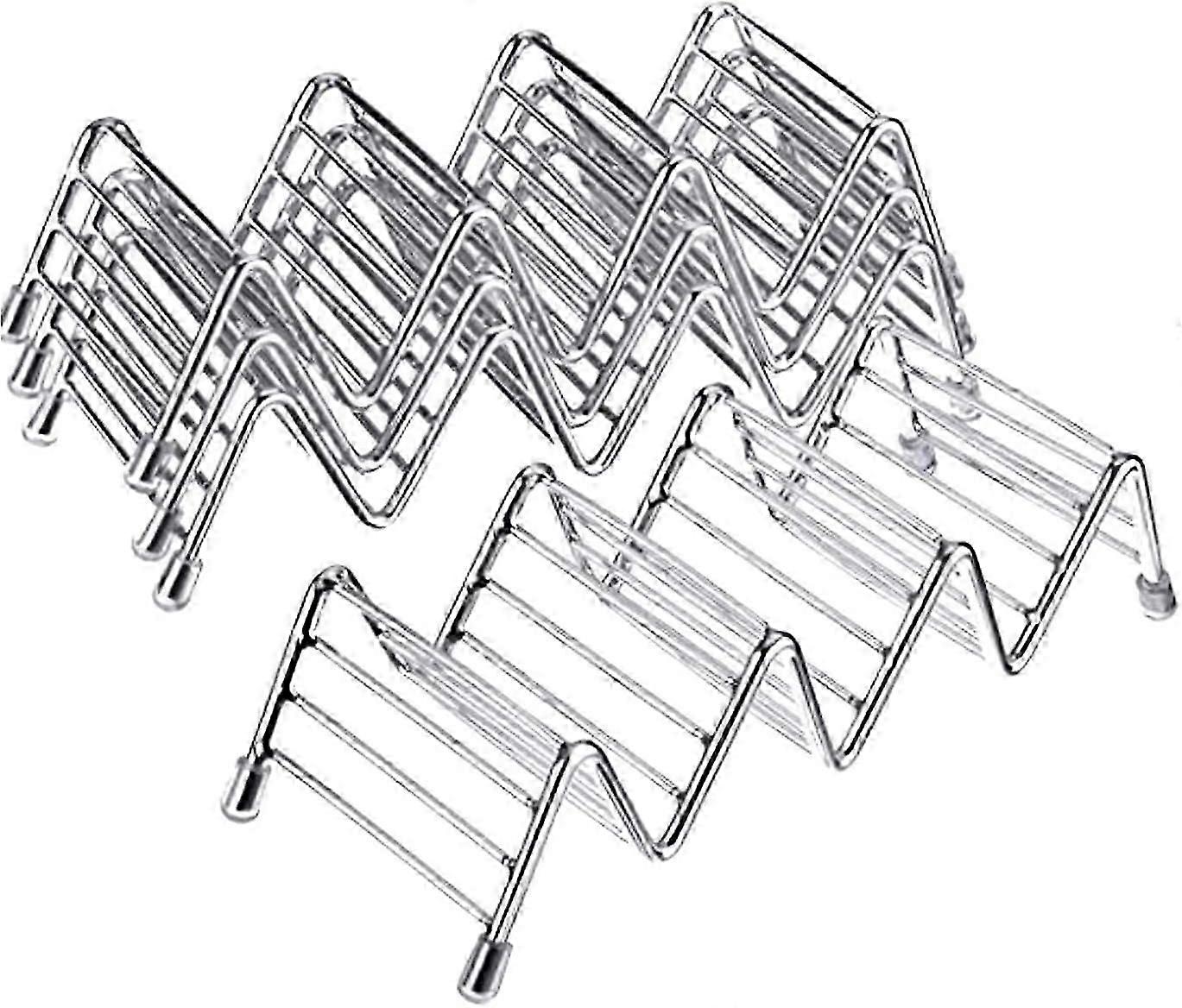 Taco Holder 4 Pack Stainless Steel Taco Stand Taco Rack Space for up to 16 Hard or Soft Shell Tacos