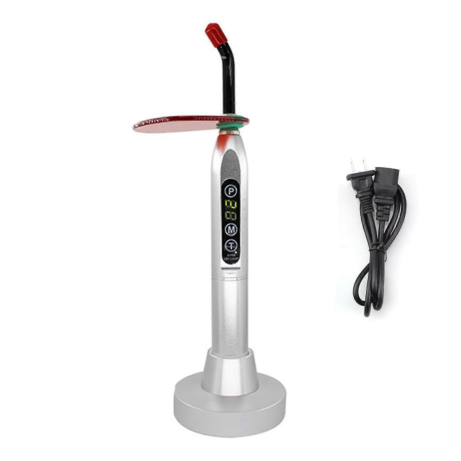 Dentals Led Curing Lamp Machine High Brightness Dentals Curing Lamp For Dentals Prosthesis US plug Silver