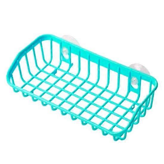Double Suction Cup Sink Sponge Soap Holder Kitchen Bathroom Drain Storage Rack