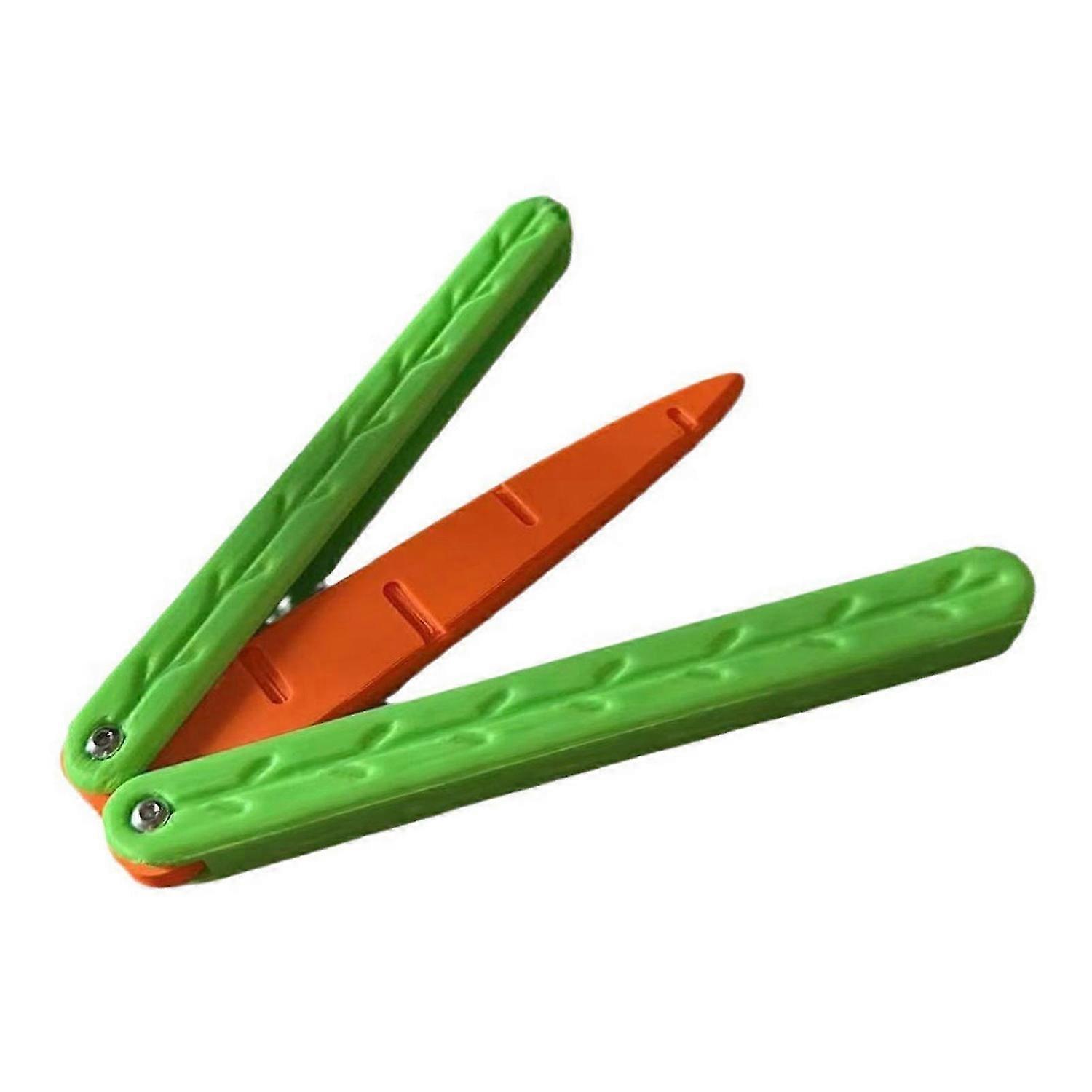 Havuç Bıçağı Katlanabilir Sevimli Stres Giderici Taşınabilir Yüksek Güvenlikli Dayanıklı Plastik 3D Baskı Bıçağı Oyuncak 