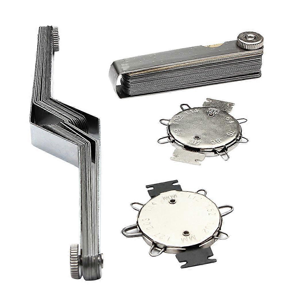 4-part Master Feeler Gauge Set Spark Plug Gap Dimension Offset Metric Inch