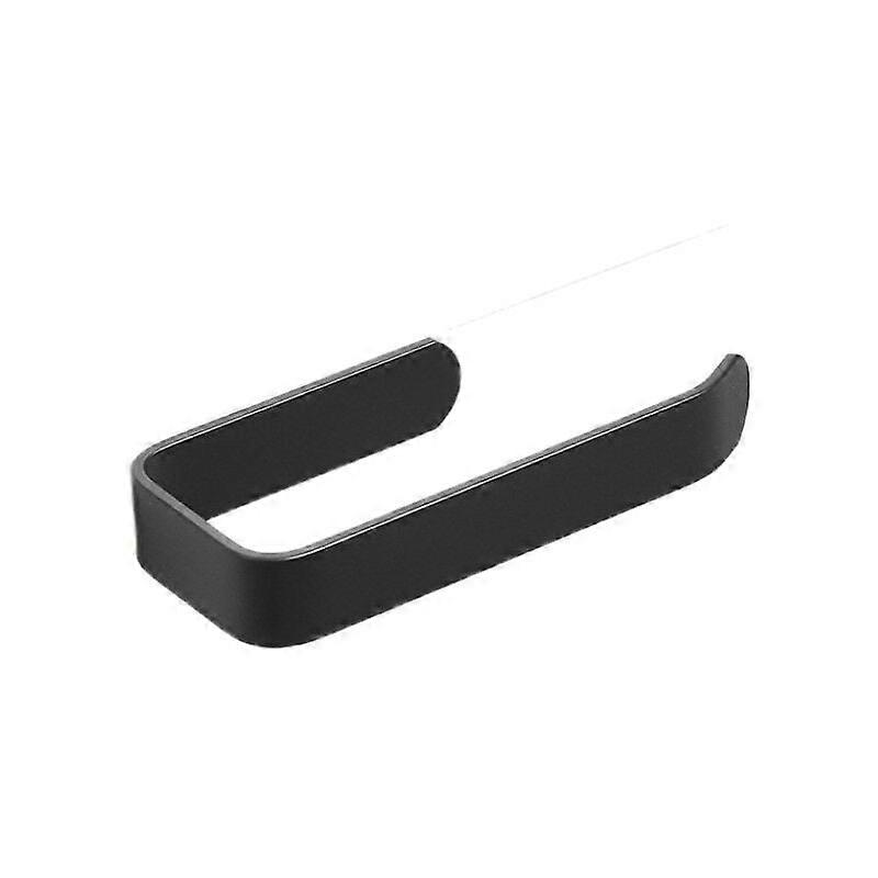 Self Adhesive Paper Towel Rack, Vertical or Horizontal Mounted, Never Rust (Black)