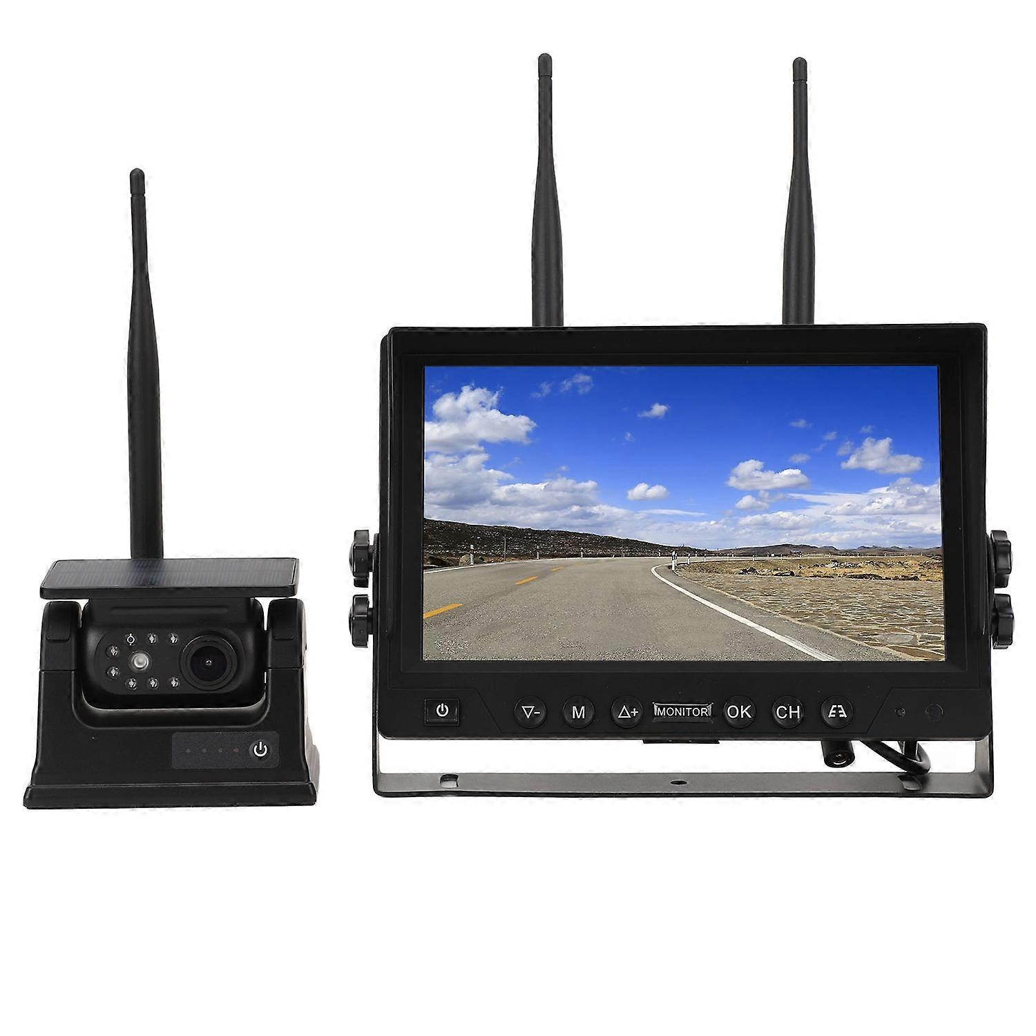 Magnetic Solar Backup Camera IP69 Waterproof 1080P Night Vision Wireless WiFi Trailer Rear View Came