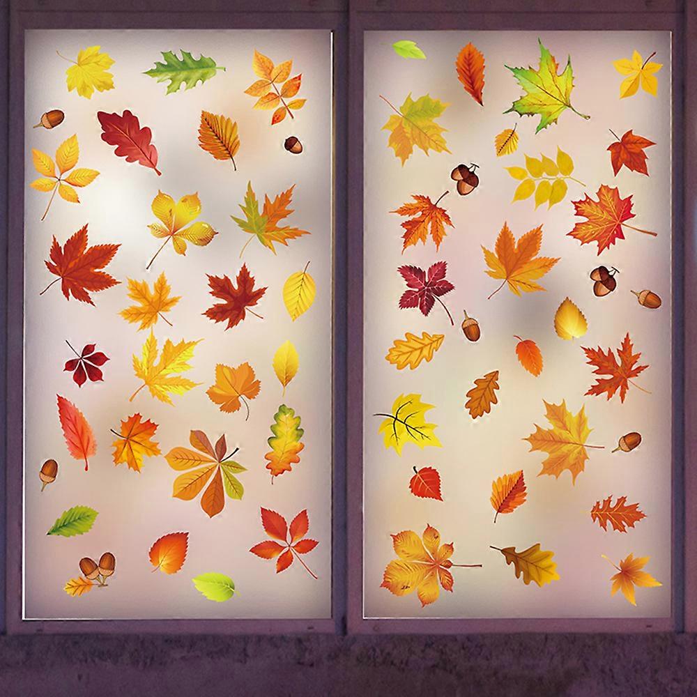 Thanksgiving Atmosphere With Double-Sided Design, Window Decals Stickers For A Seamless Application On Any Smooth Surface, Environmentally Friendly