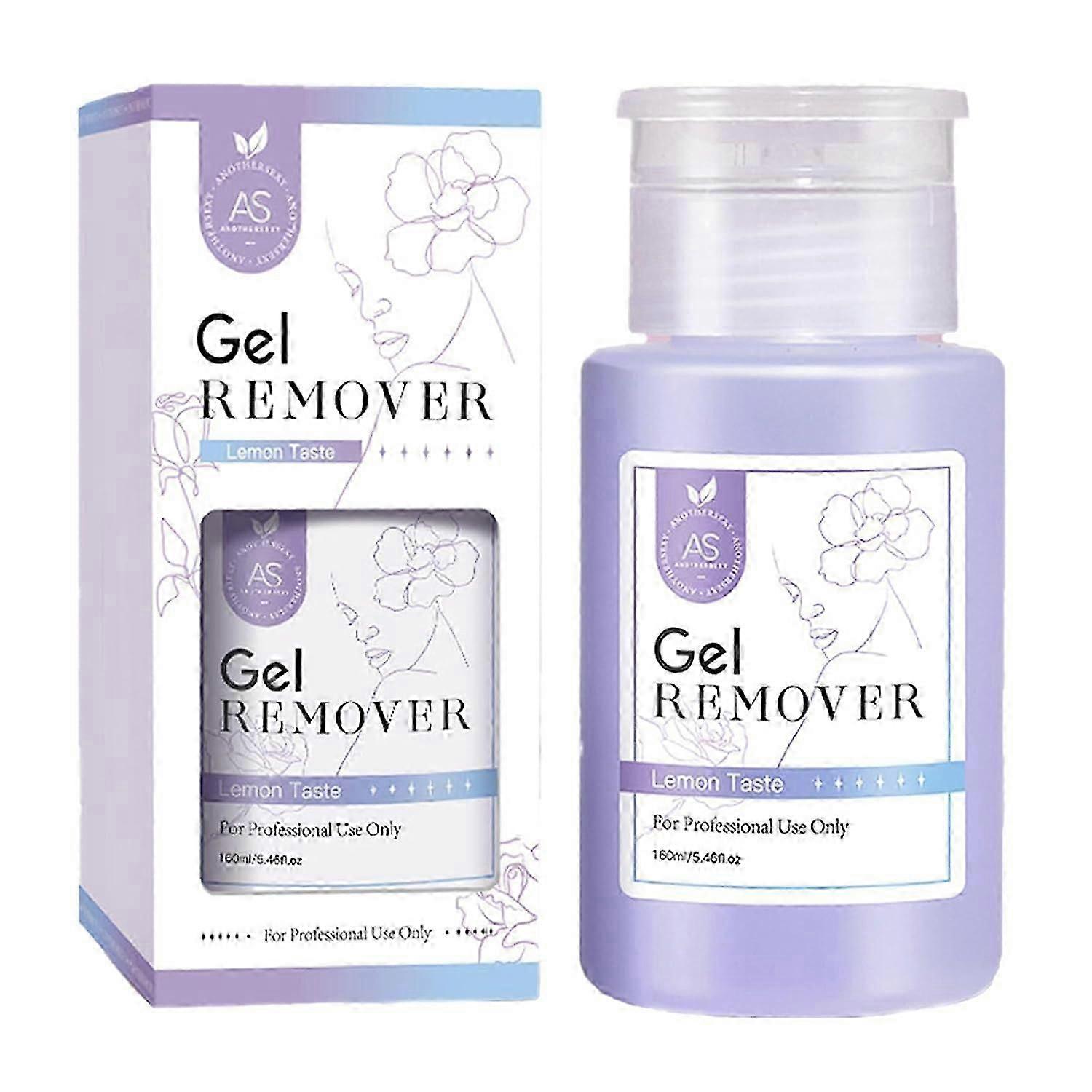 Gel Polish Remover Acetone, Nail Polish Remover, 160ml Nail Varnish Remover Quickly & Effective - Soak off Gel Remover Moisturizing Soften Nails