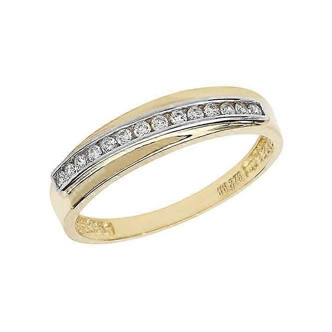 9ct Yellow Gold Ladies Zirconia Ring RN865