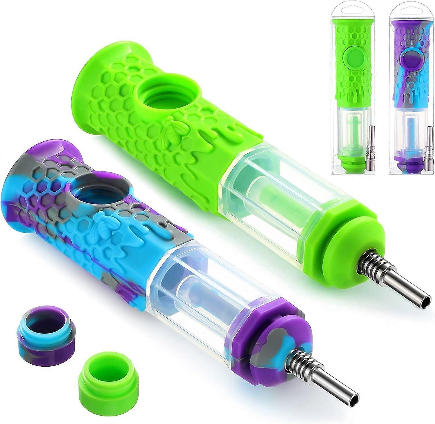 2-Pack-Silicone Smoking Bottle-Random Color