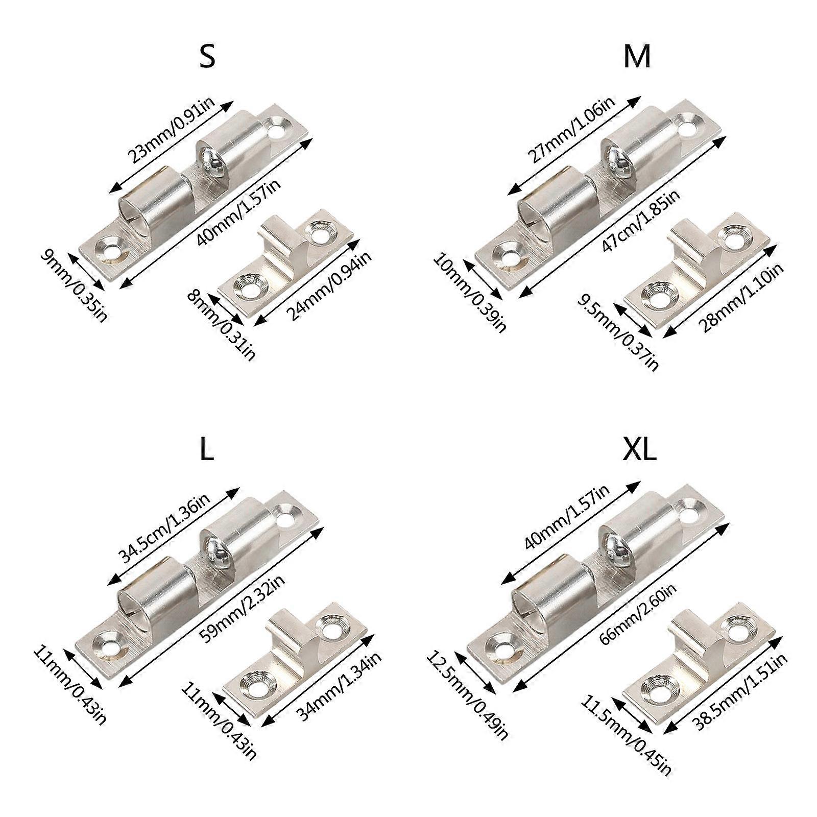 5pcs Multipurpose Adjustable Brass Beads Catching Latches for Quiet Closing Of Cabinet And Furniture Door Daily Use 70MM
