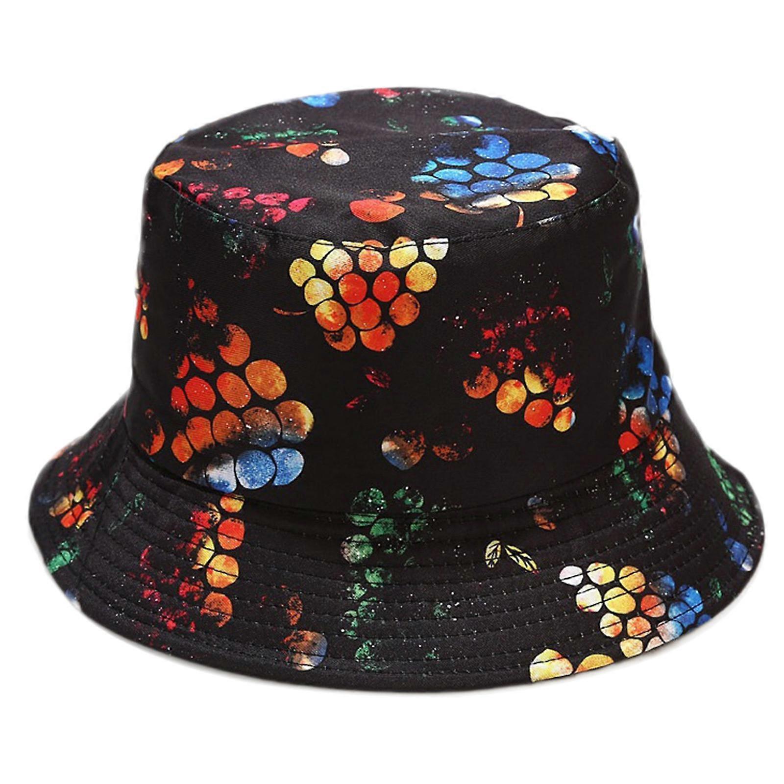 Niche Cute Fruit Lemon Pattern Fisherman Cap Double-sided Basin Cap Leisure Bucket Hat for Sun Shade All-match for Unise 8 colors